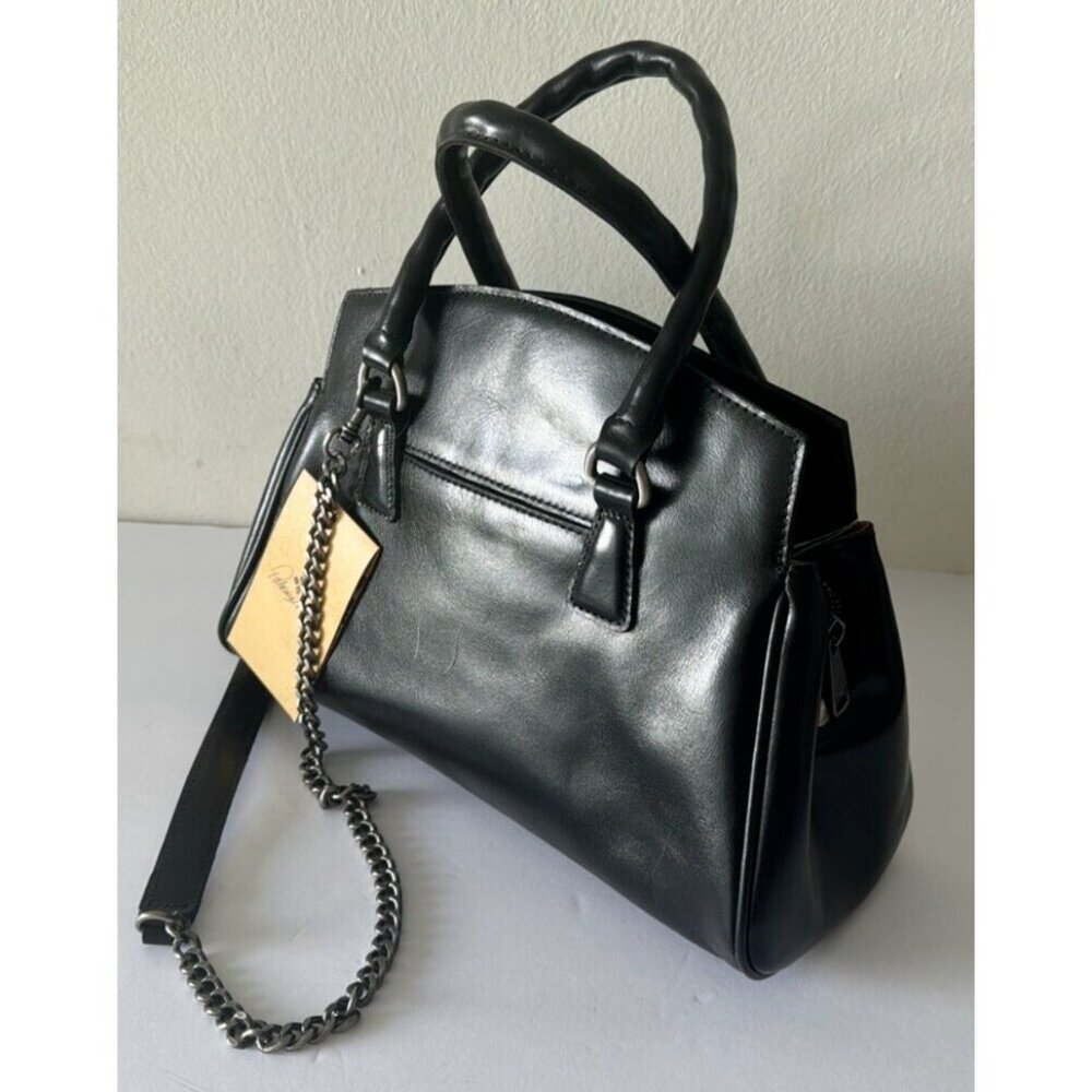 Patricia Nash Leather Marianna Top Handle Satchel Handbag Black - Picture 5 of 16